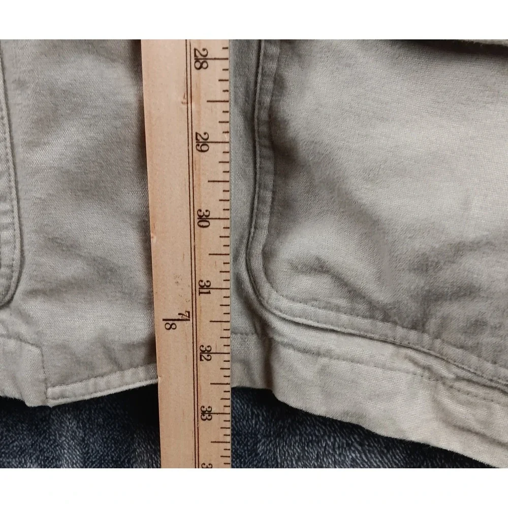 VTG Preston York Sport Mens L‎ Beige Plaid Lined Barn Jacket Corduroy Collar